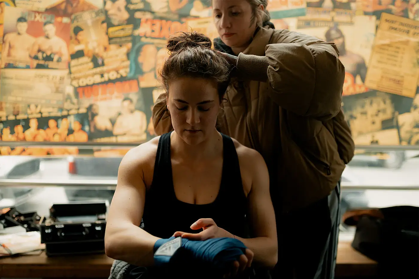 "Boxschwester Tod", IAF Abschlussfilm 2025, Showreel, Standbild